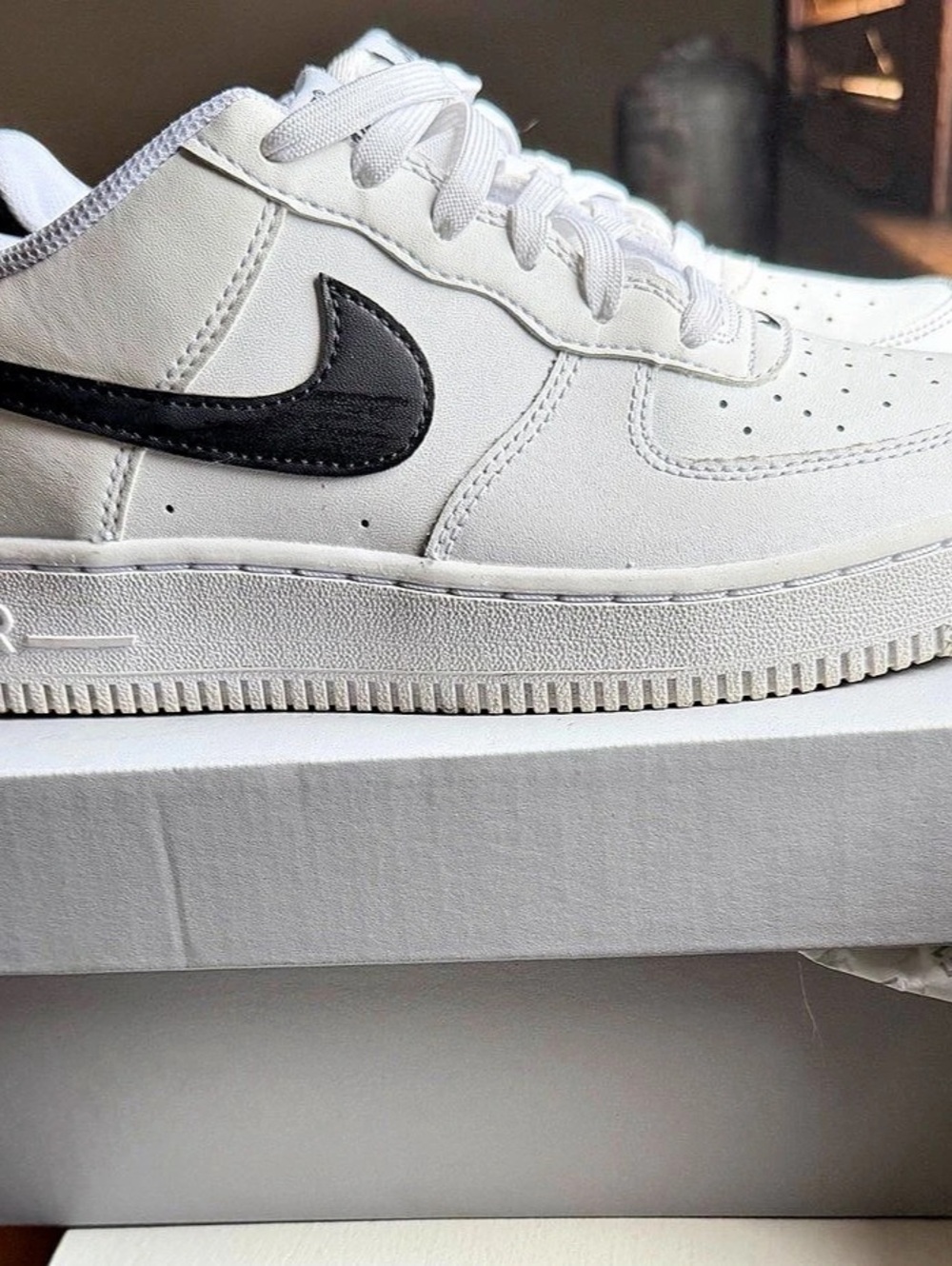 Nike Air Force 1 Low Sneakers White & Black US 5.5 Youth